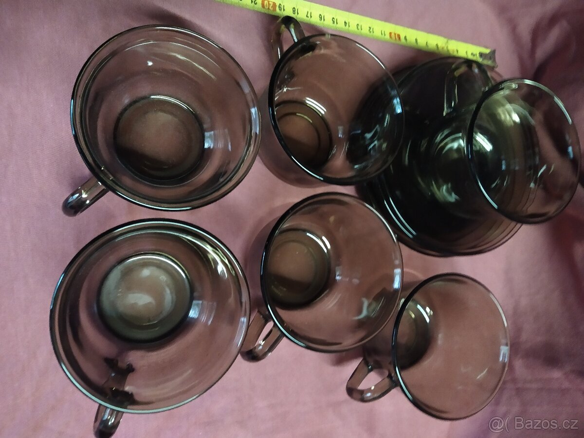 Kávová, čajová sada - hrníčky, hrnky a talířky - 3