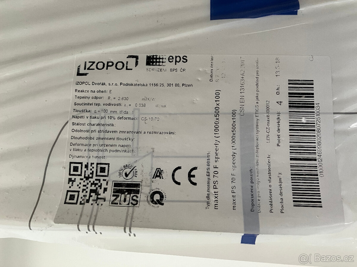 6 balení fasádní polystyren 1000x500x100mm (2m2/bal.) - 3