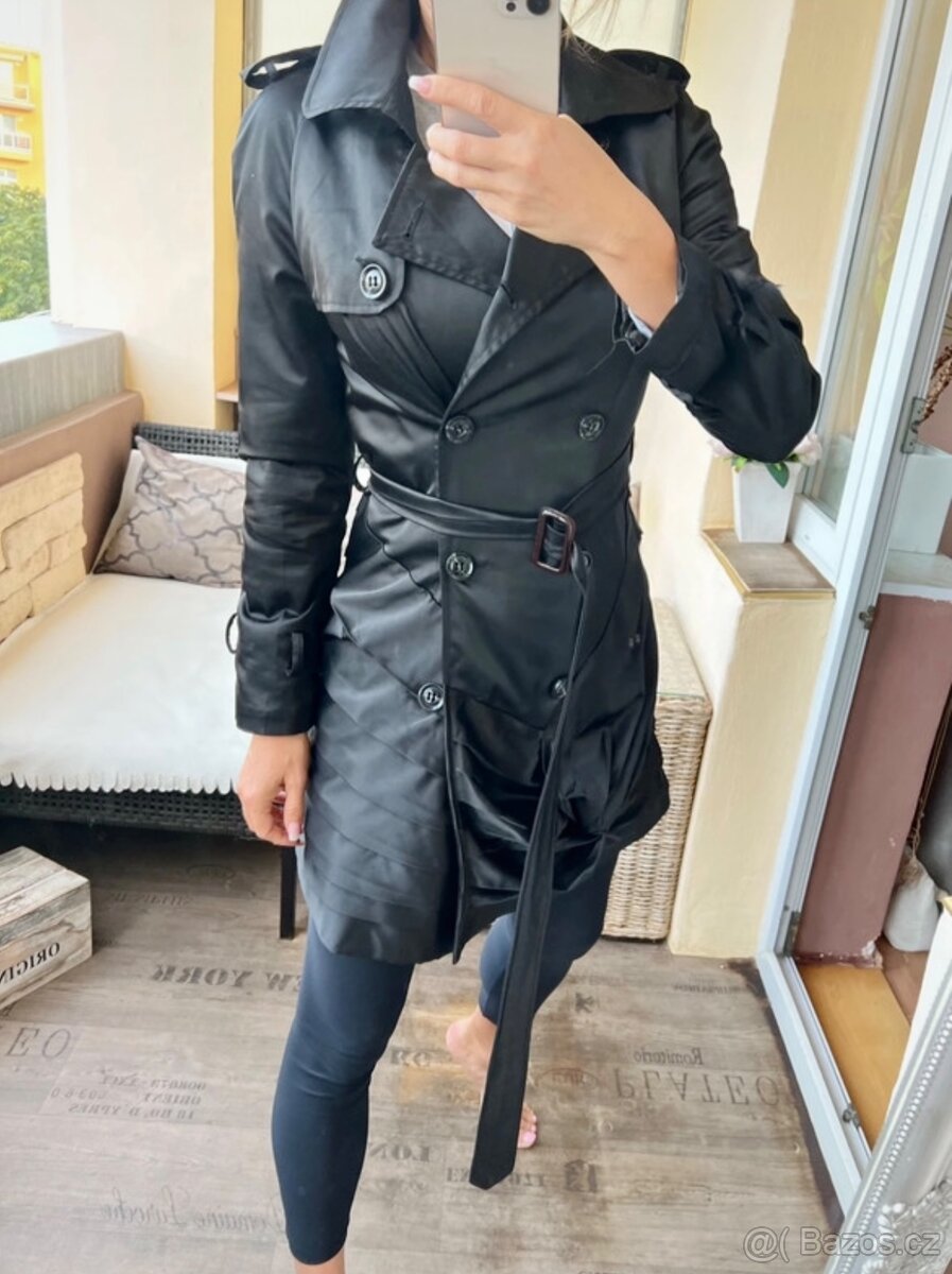 London B dámský černý trenchcoat, nový - 3