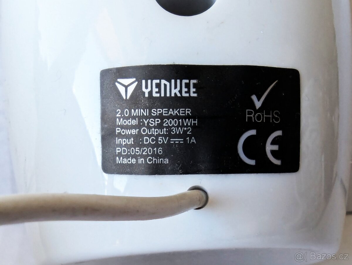 Reproduktory aktivní k PC YENKEE 2.0 o výkonu 6W - 3