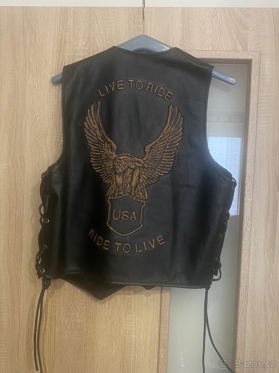 Moto kožená bunda a vesta - 3