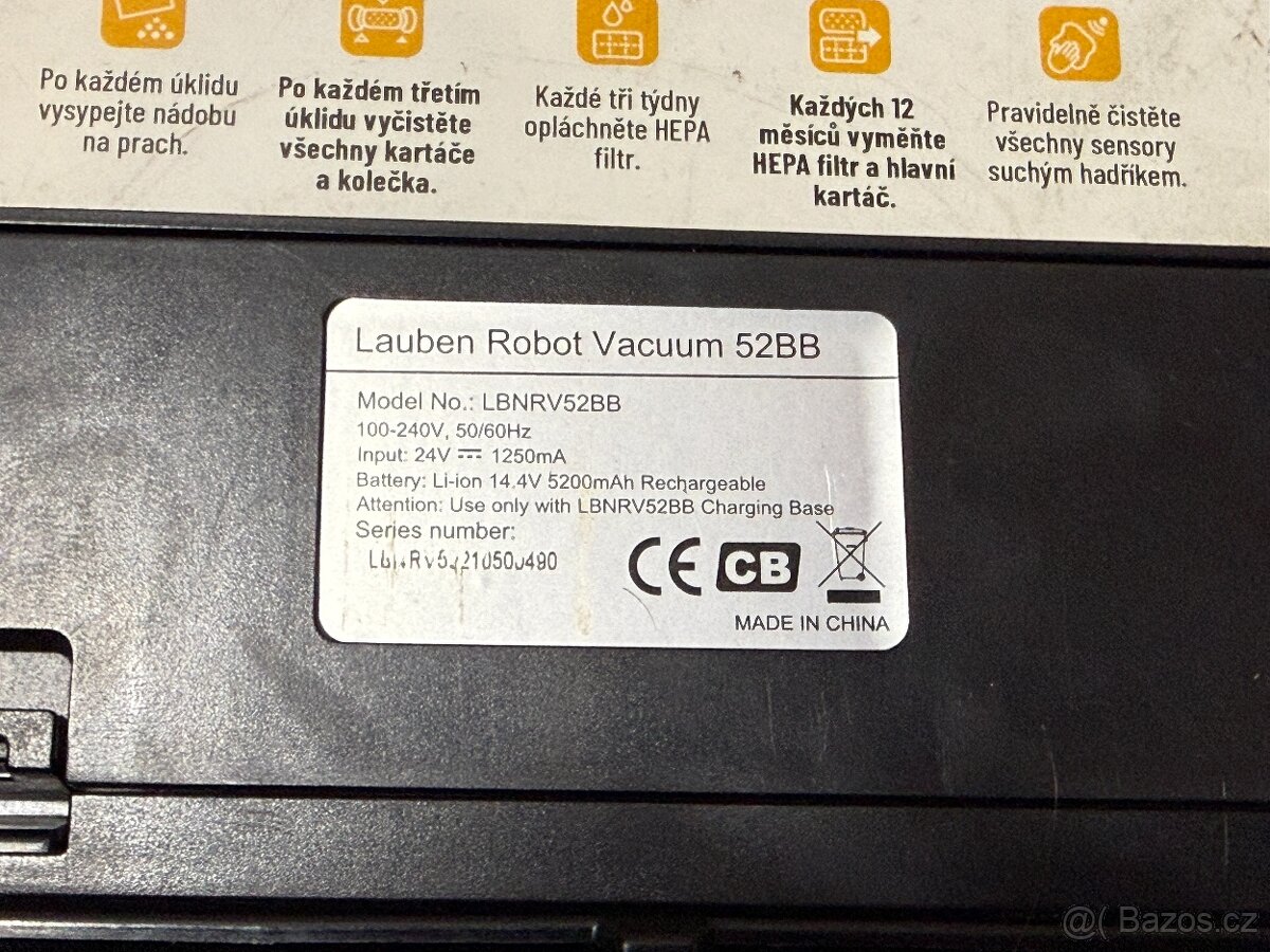 robotický vysavač Lauben LaserVac 52BB - náhradní díly - 3