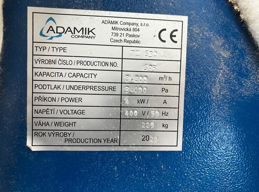 Odsavač ADAMIK FT630 včetně potrubí - 3