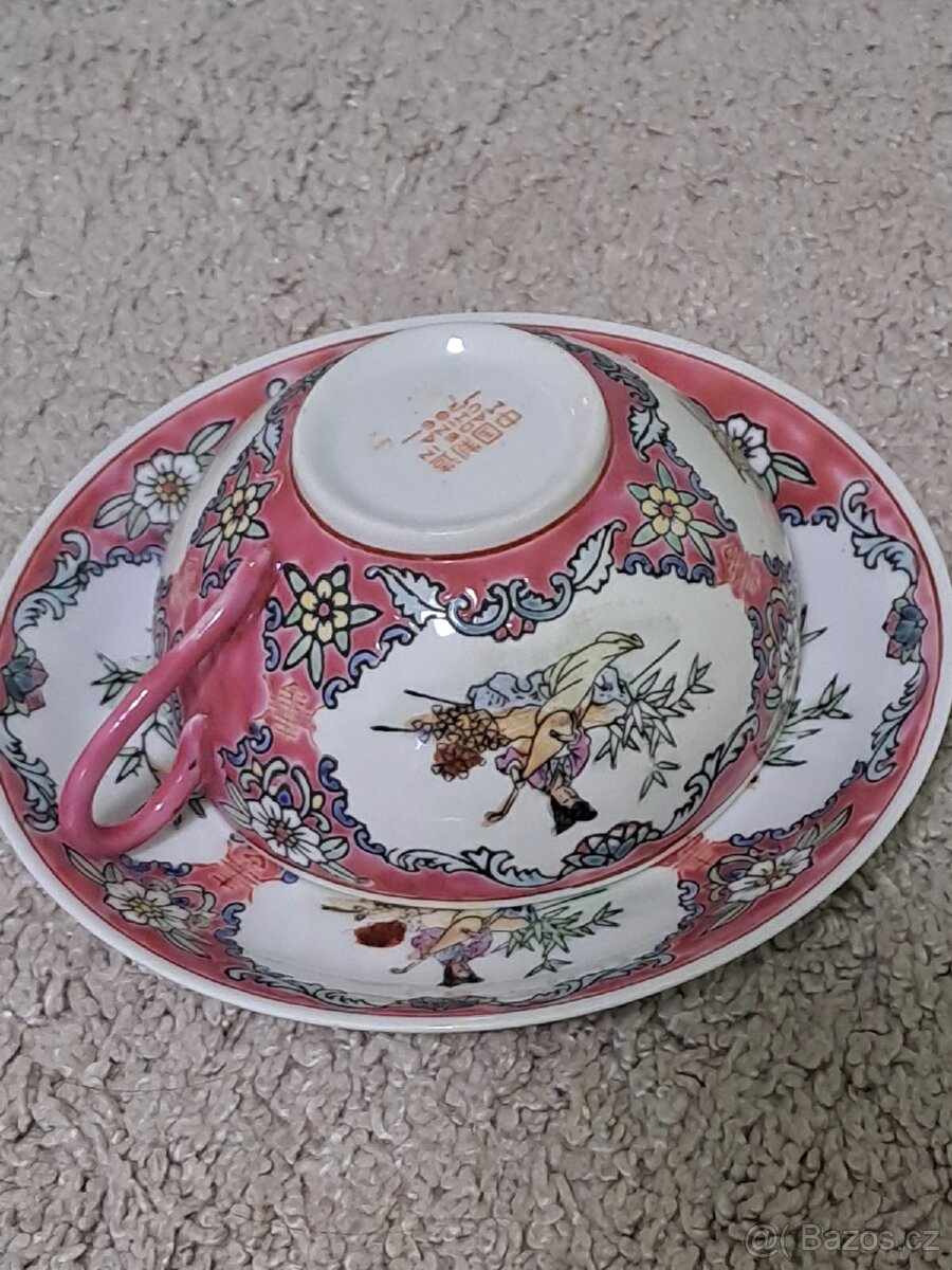 Šálek s podšálkem čínský porcelán - 3
