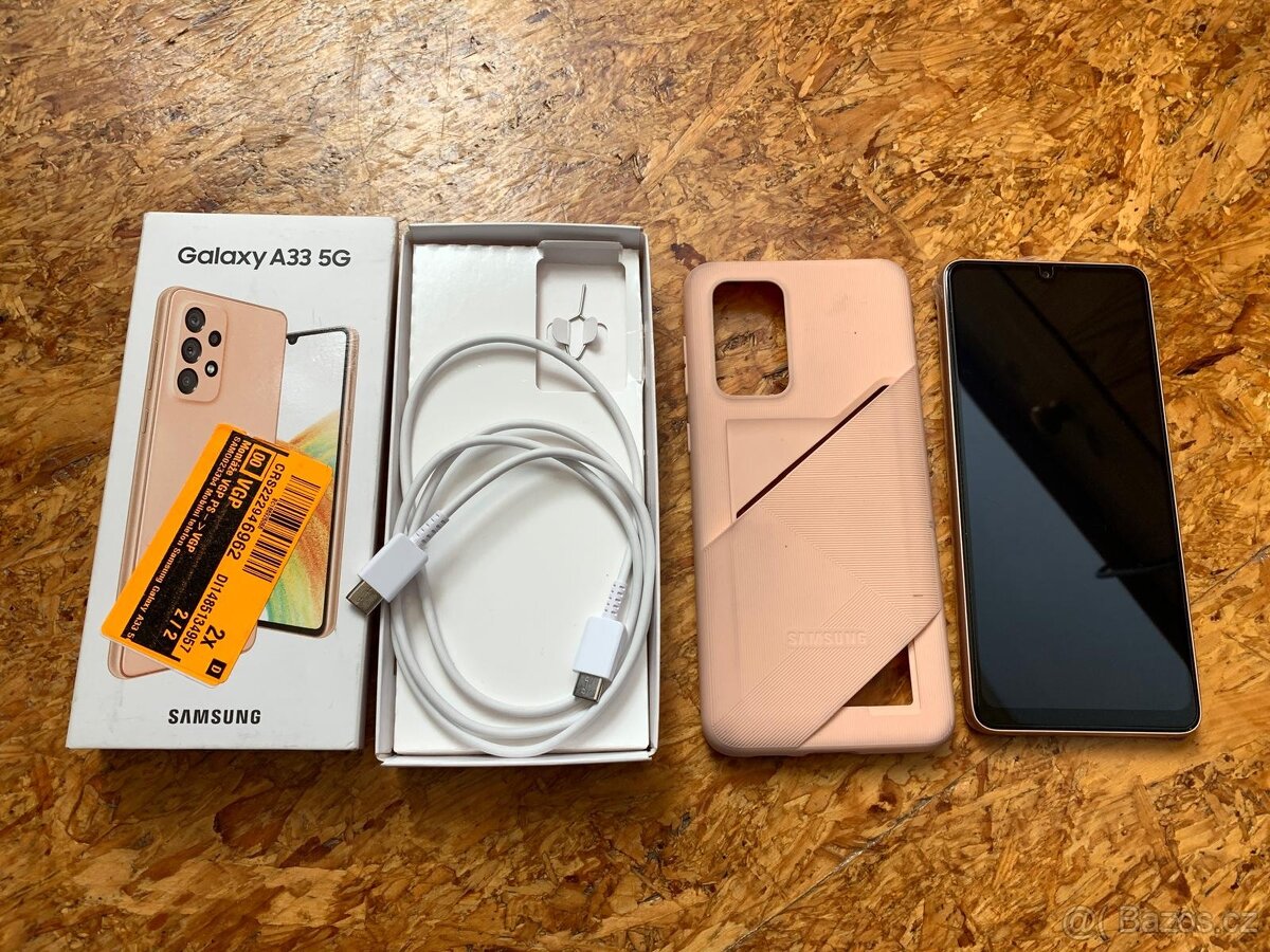 Samsung Galaxy A33 5G – oranžový, TOP stav
- 3