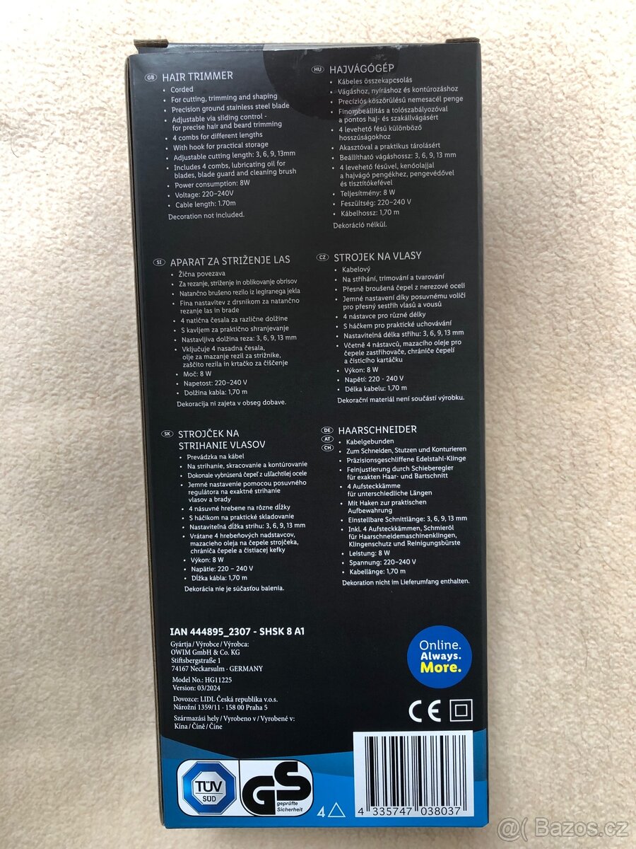 Novy stříhací strojek na vlasy Silvercrest - 3