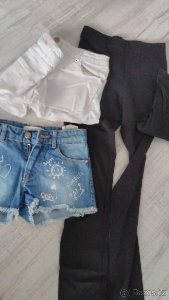 Kalthoty dívčí 152, riflové kraťasy 122 - 3