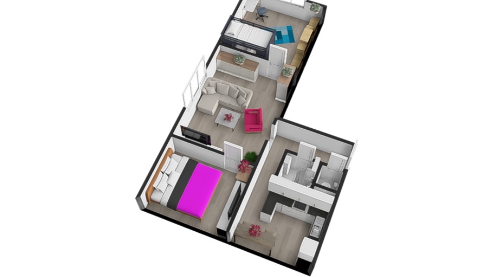 Pronájem, byt 3+1, 55 m, Kpt. Jaroše 787, Orlová - Lutyně, Č - 3