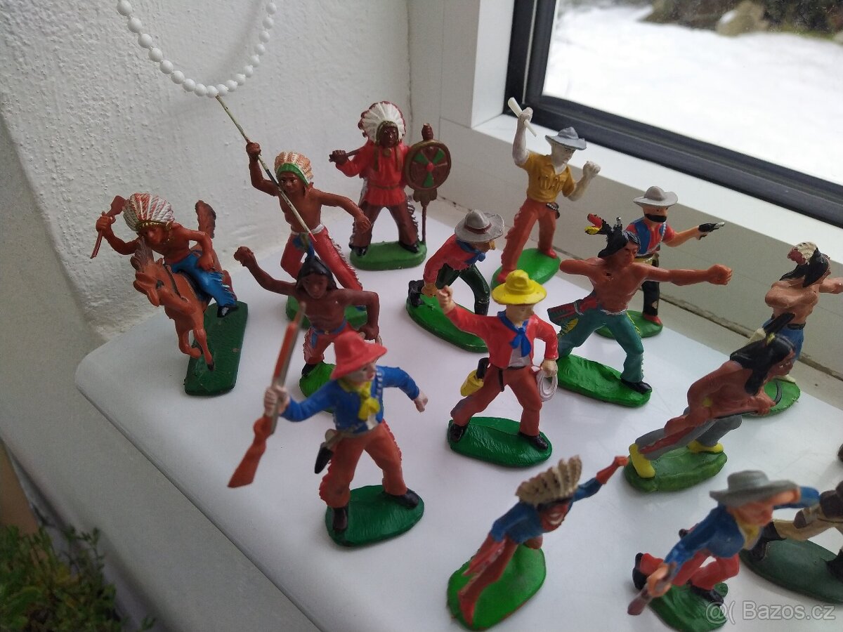 Retro figurky indiáni a kovbojové - 3