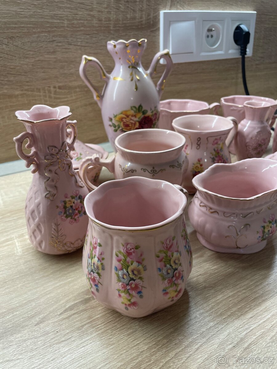 Růžový čínský porcelán - 3