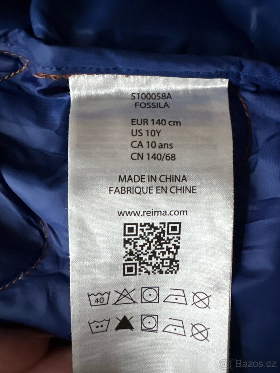 Péřová bunda Reima Fossila - Navy vel 140 - 3