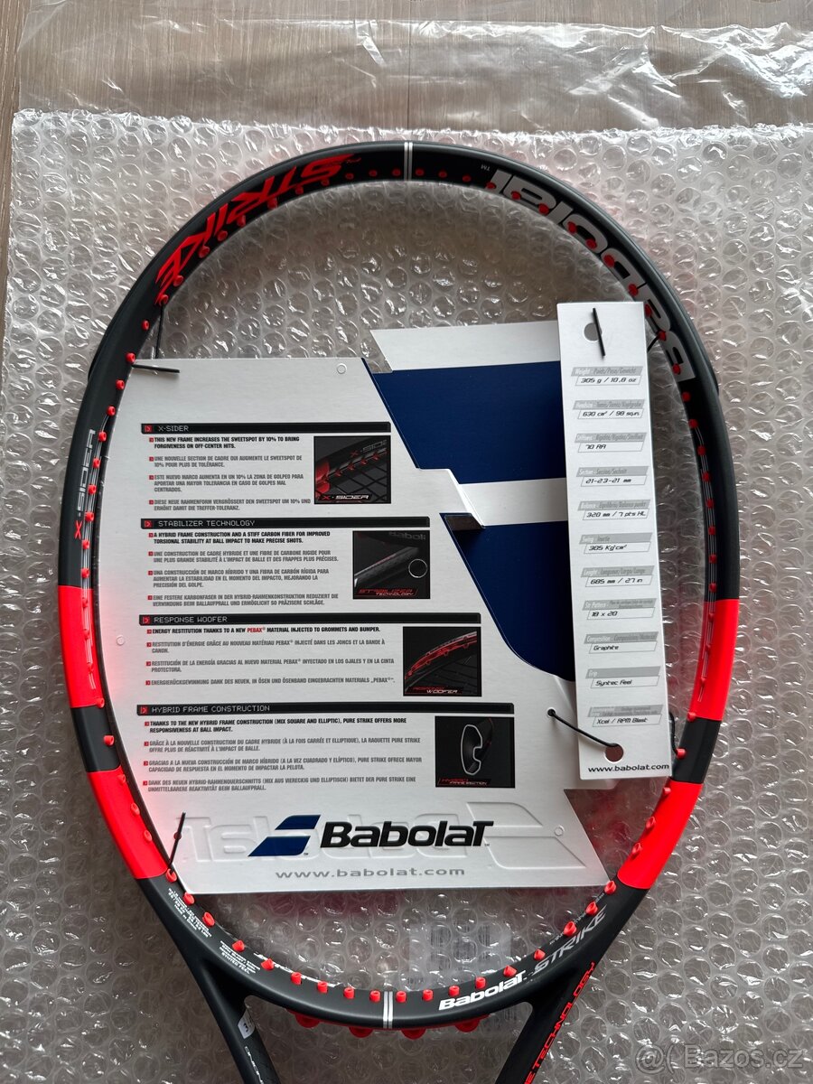 tenisová raketa bílá Babolat PURE Strike 18x20 G3, 305g - 3