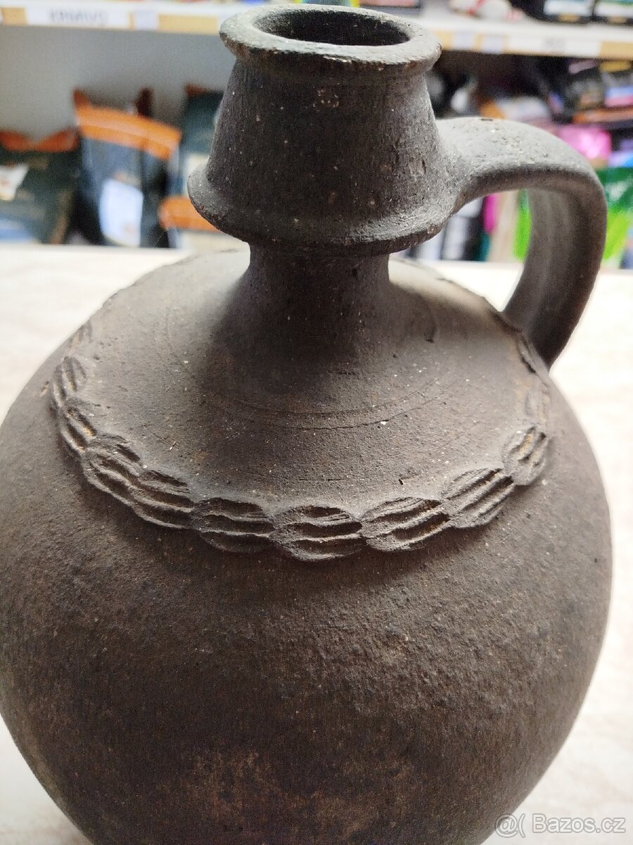Velký keramický džbán s uchem - 3