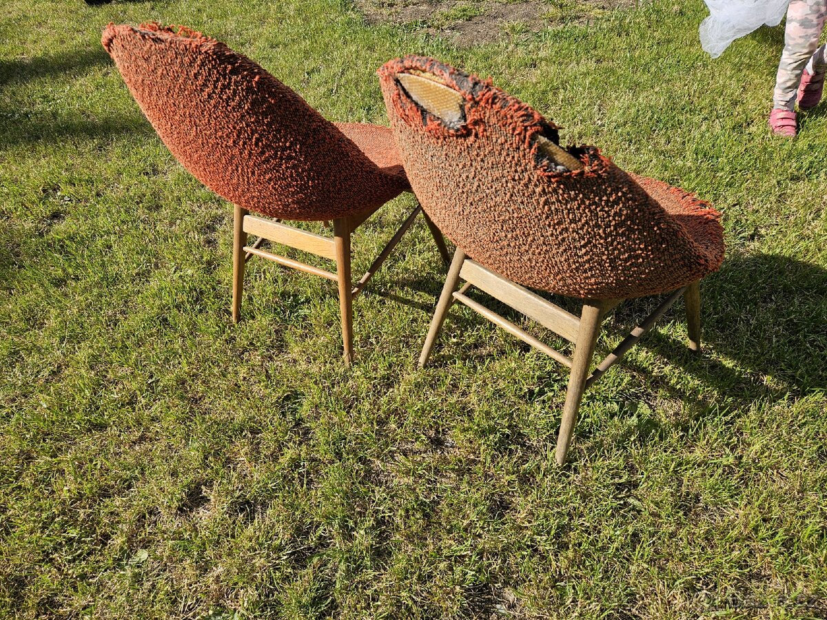 Skořepinová křesílka vhodná k renovaci - 3