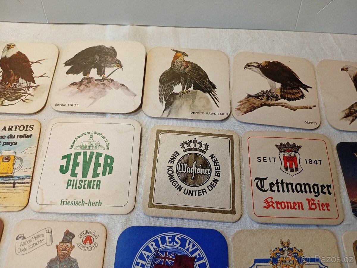 Staré pivní tácky - 32 ks - 3