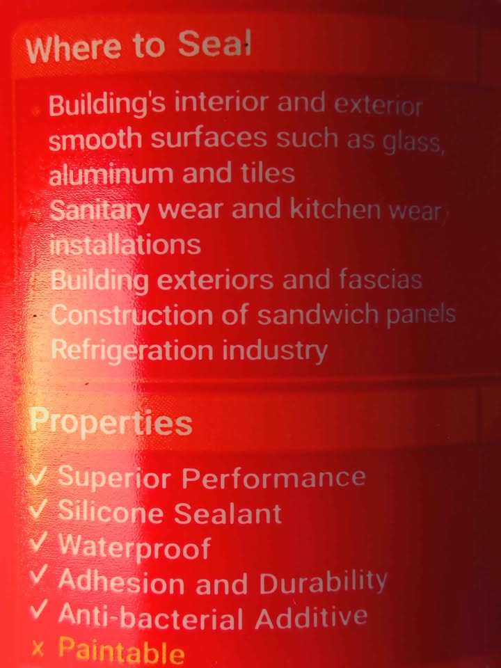 Sanitární tmel bílý, 330ml v kartuši, balení po 24 ks - 3