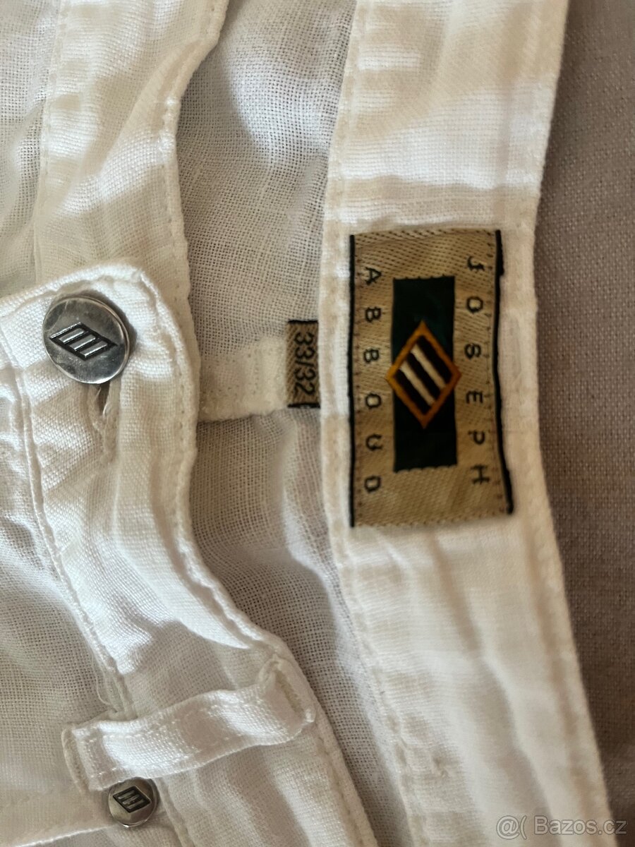 Letní pánské kalhoty 100 %len - 3