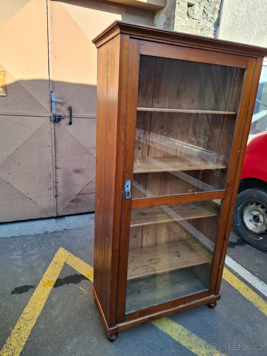 Starožitná dřevěná vitrína - skleník - 3