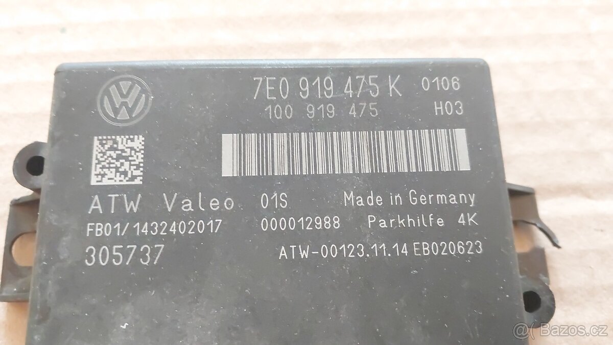 VW Transporter T5 – Jednotka parkovací asistent 7E0919475K - 3
