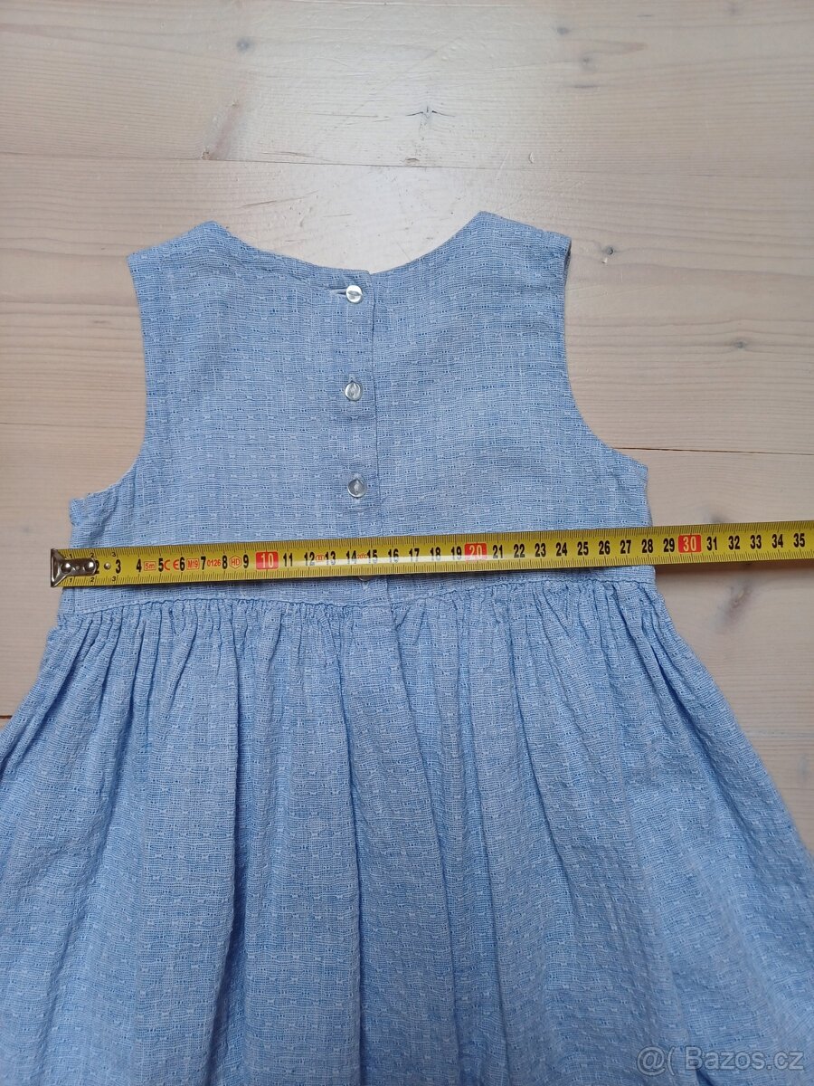 Modré šaty vel 92 - 3