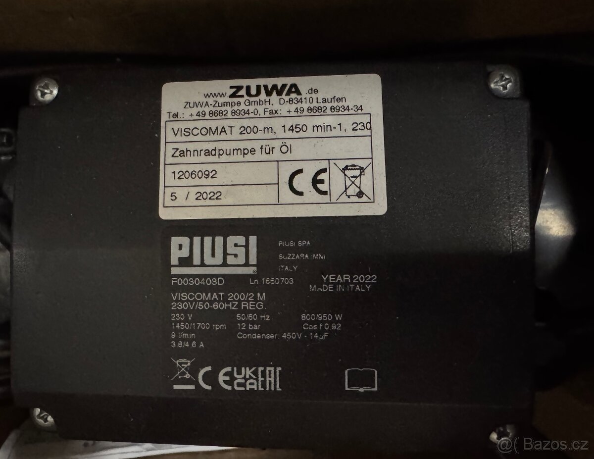 ELEKTRICKÉ ČERPADLO VISCOMAT - 230V/50-60 Hz - 3