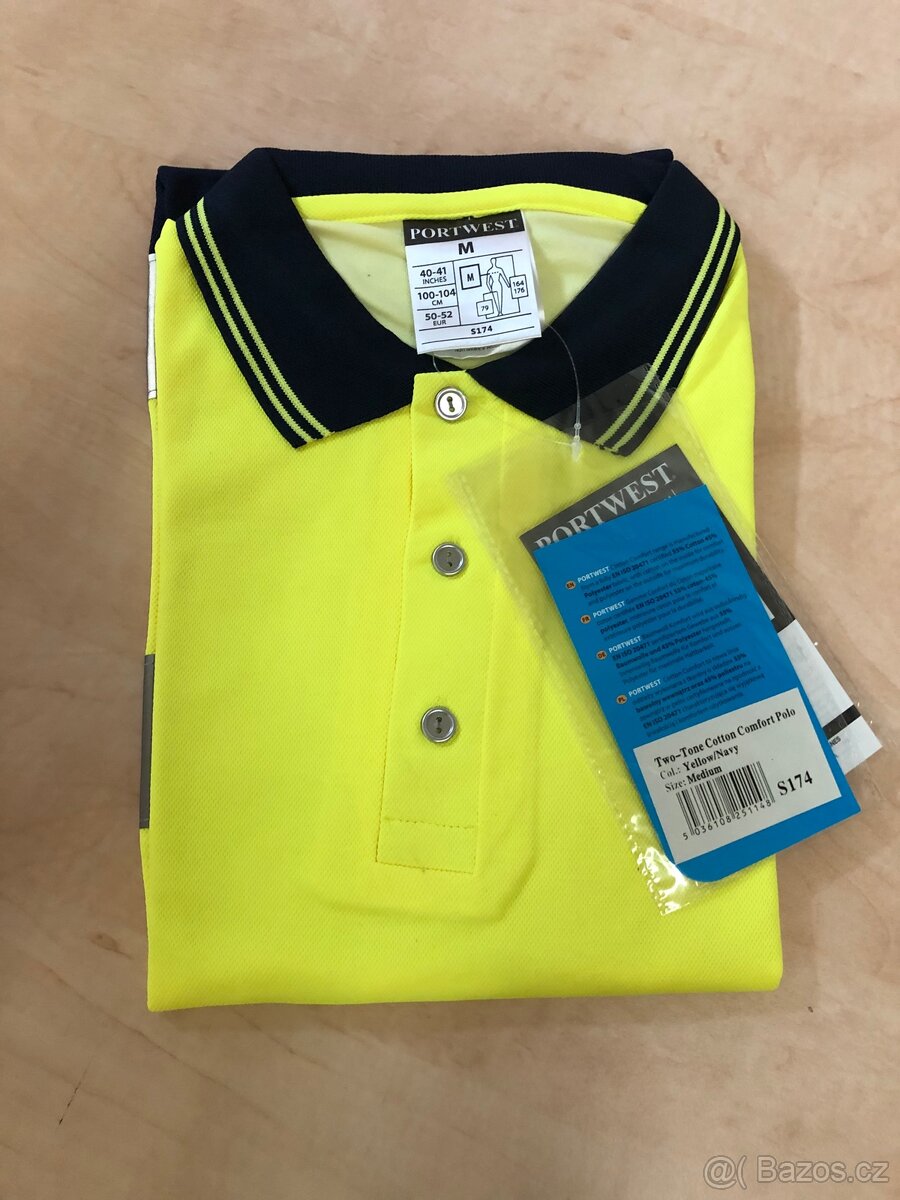 Reflexní pracovní polokošile Portwest velikost M - 3