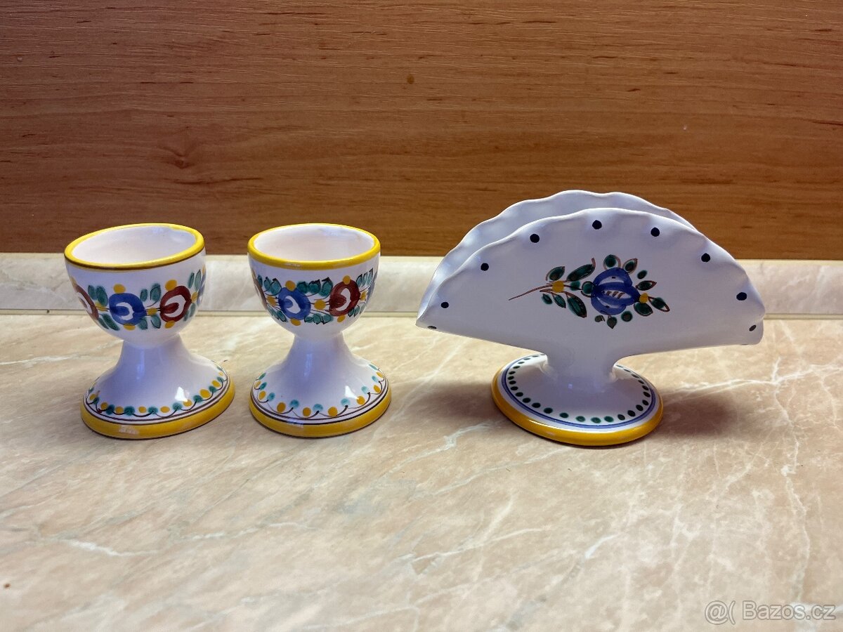 Stojánky na vajíčka a na ubrousky Tupeská keramika - 3