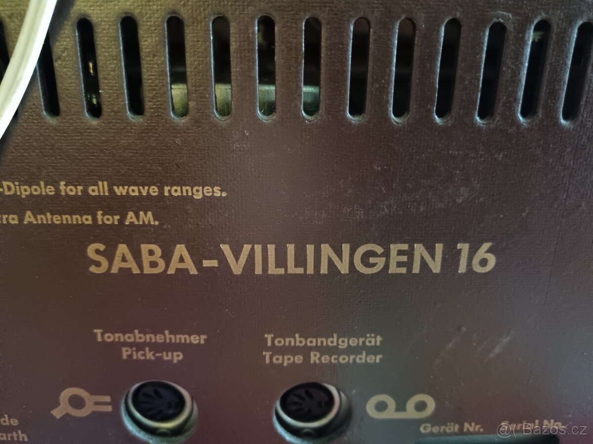 SABA Villingen 16 Radio Lampové - 3