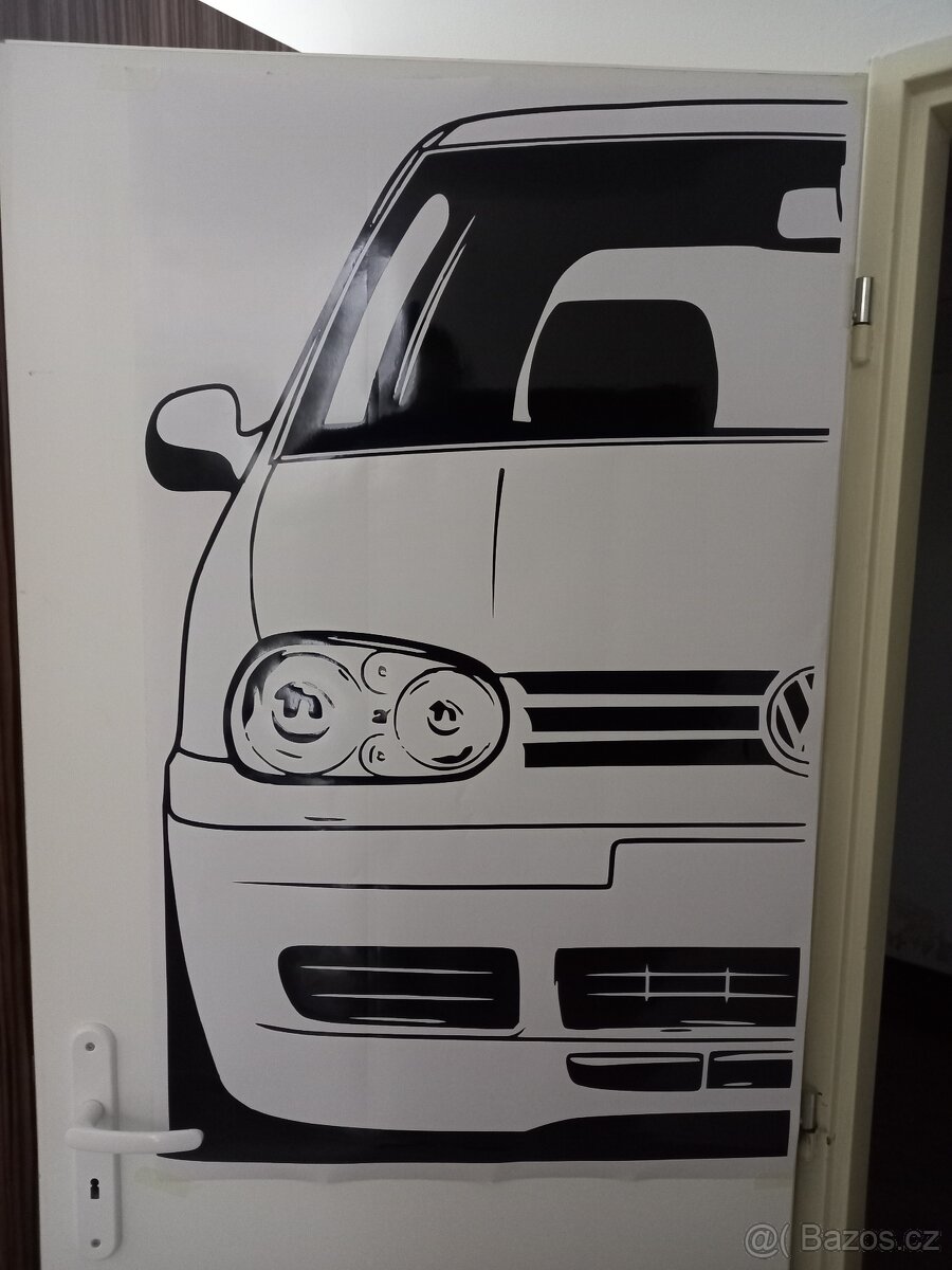 Samolepka vw golf 4 na bytové dveře 100x60cm - 3