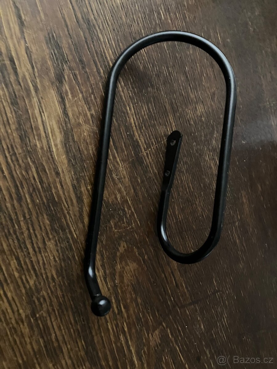 Nový kovový černý držák na toaletní papír JYSK - 3