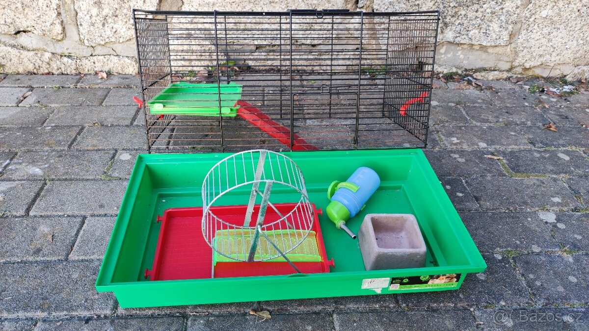 Větší klec pro hlodavce 28x50x32cm včetně příslušenství - 3