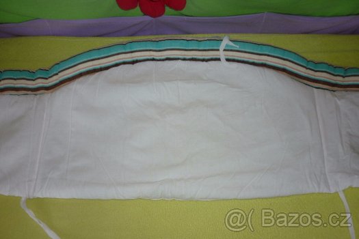 11-dílný set do postýlky modrý proužek - 3