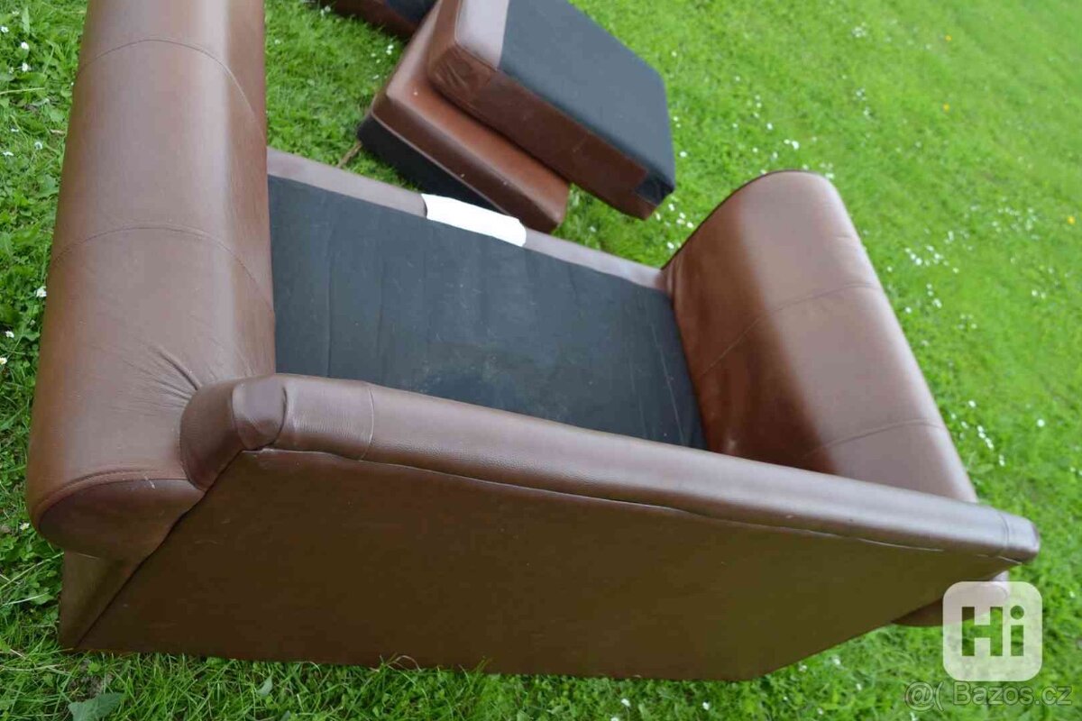 gauc pohovka hneda kozena Anglicka Oakridge 152 x 93 cm max - 3