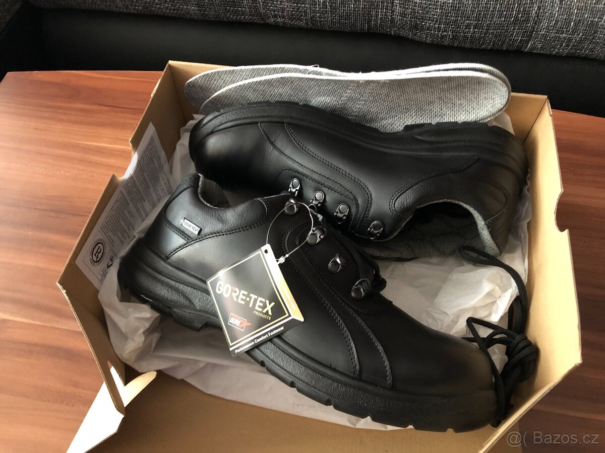 Celokožené polobotky Prabos S74622 MERANO GTX black - 3