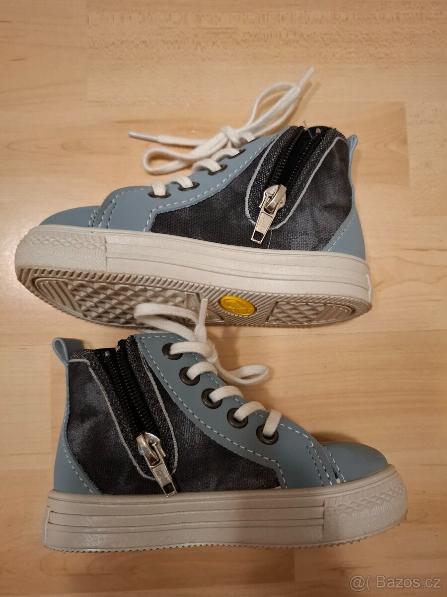 Kotníkové tenisky botičky Befado velikost 22 na zip modrá - 3