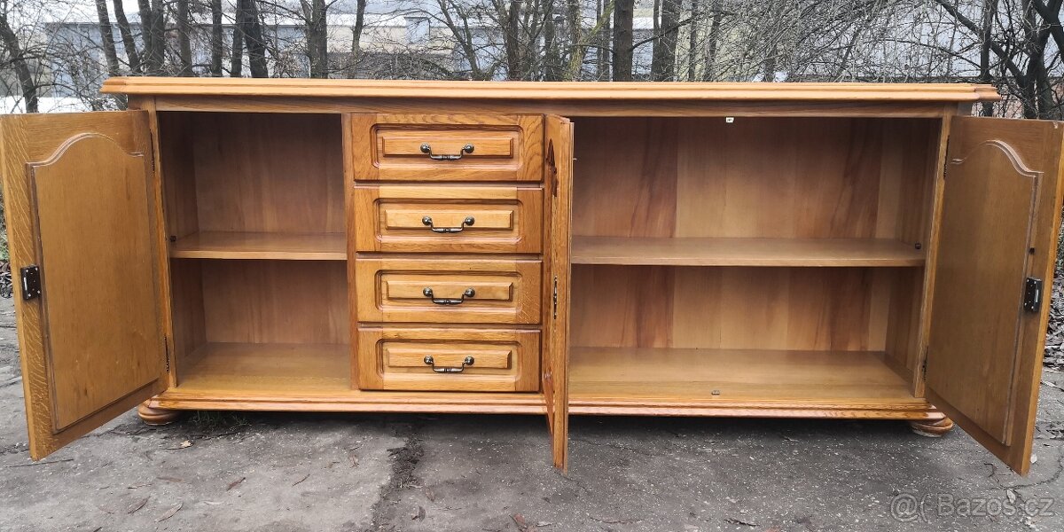 Masivní dubová velká komoda s šuplíky - 3