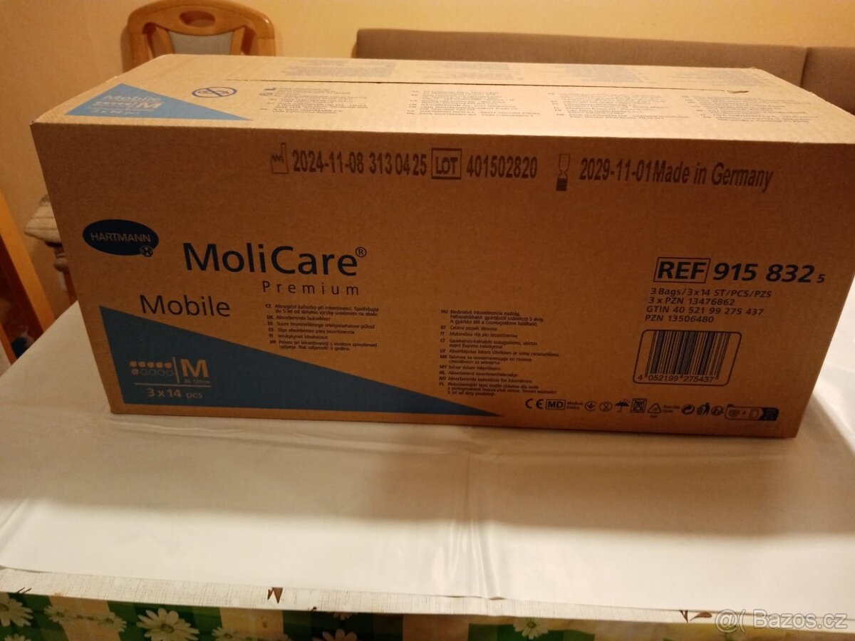 Moli care Premium Mobile vel. M 14 ks - 6 balíků - 3