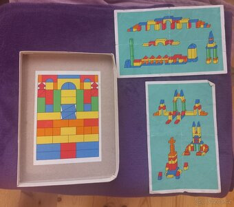 Retro dřevěná stavebnice/kostky Tofa Zásmuky - 3