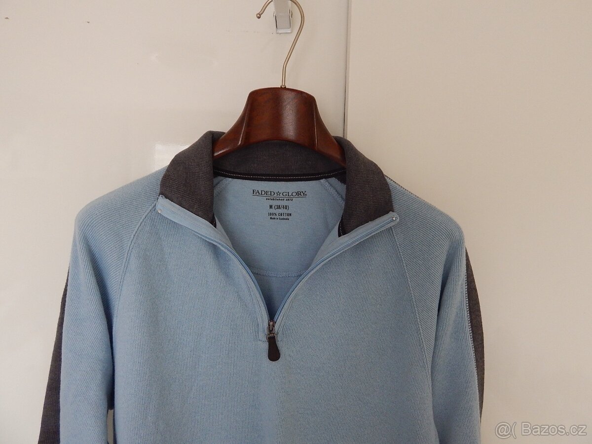 Krásný pánský svetr/ mikina vel.M, zn. Faded Glory - 3
