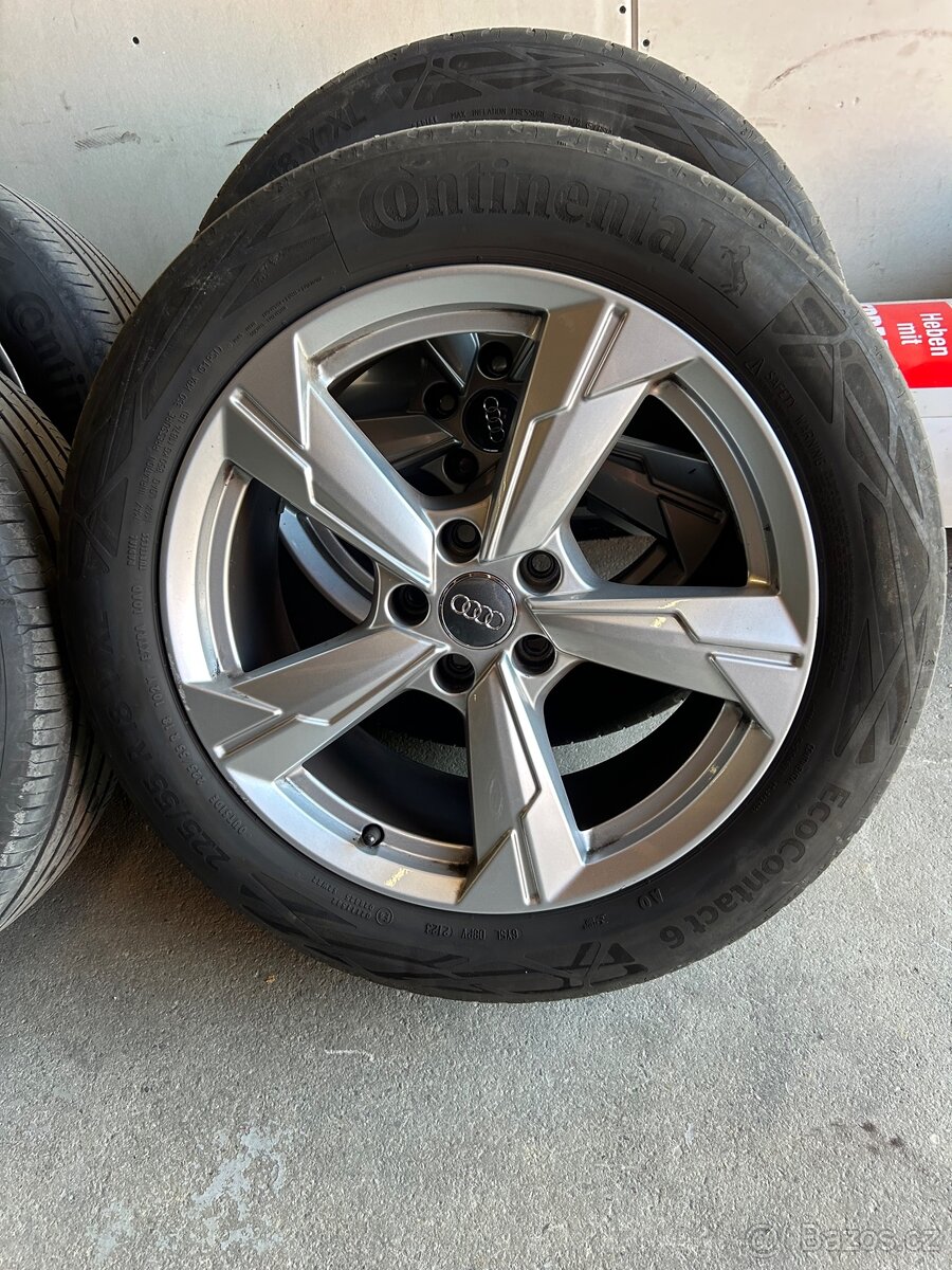 Alu kola Audi 5x112 8Jx18” 4K0601025D + pneu continental - 3