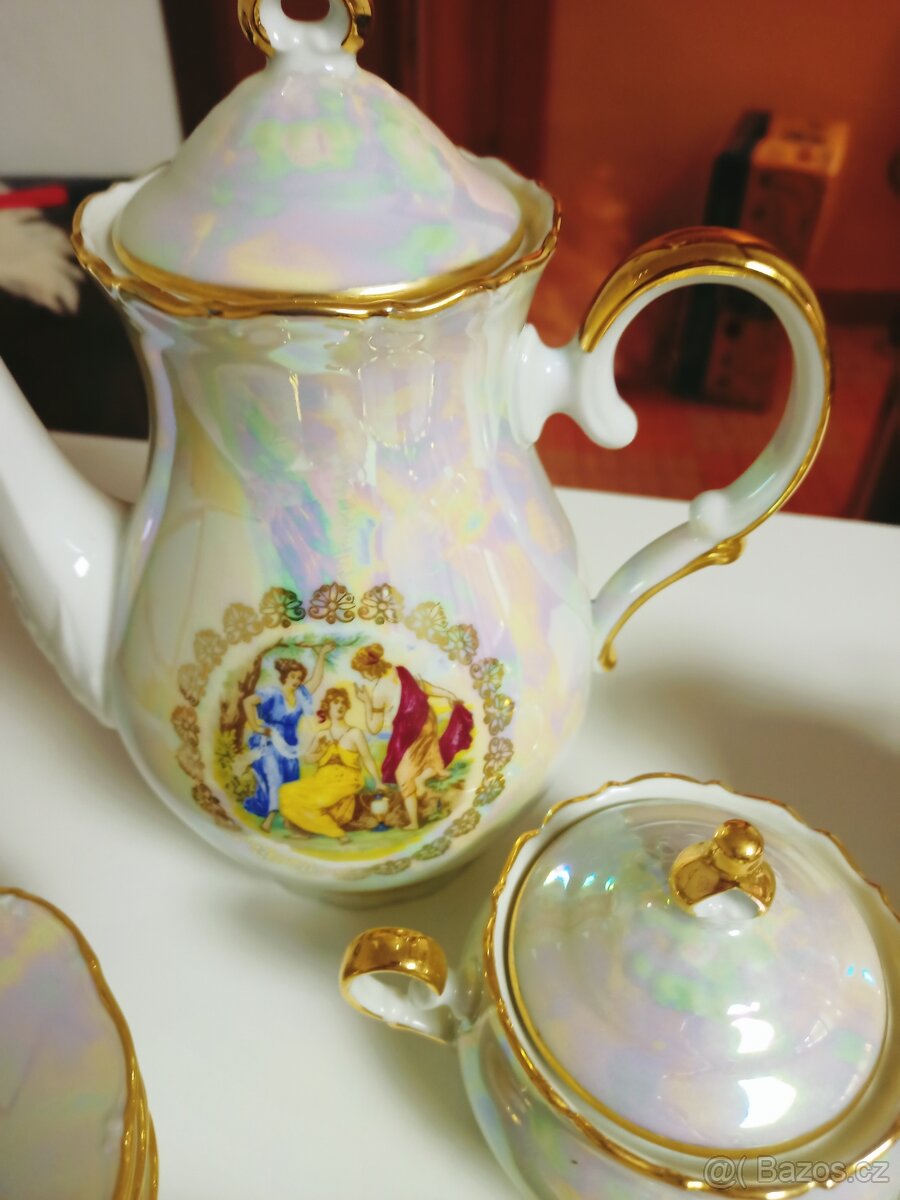 Perleťová kávová souprava - 3