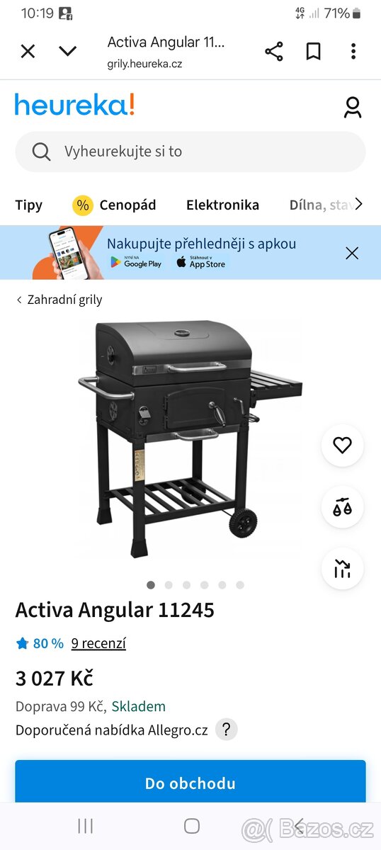 Gril na dřevěné uhlí activa angular - 3