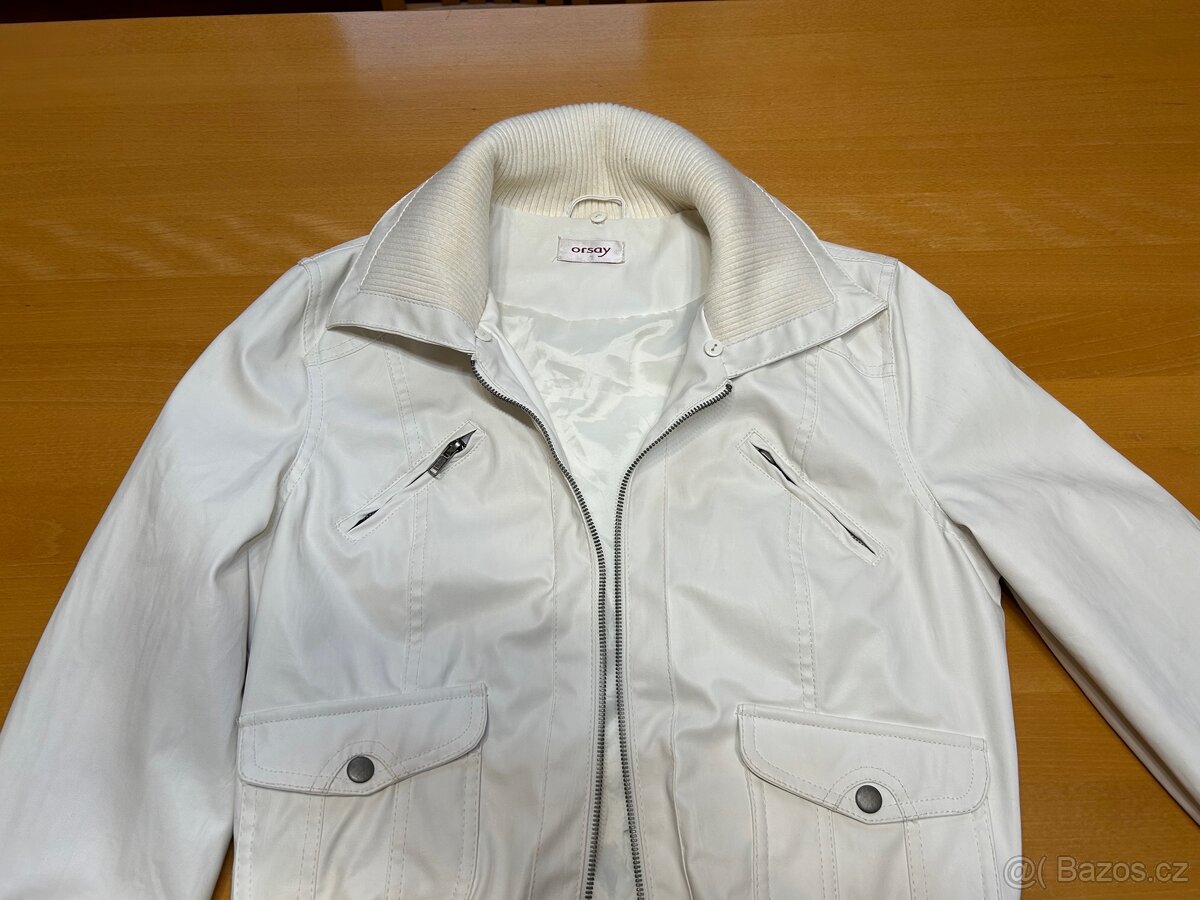Dámská bílá koženková bunda, vel 40, zn. Orsay - TOP - 3
