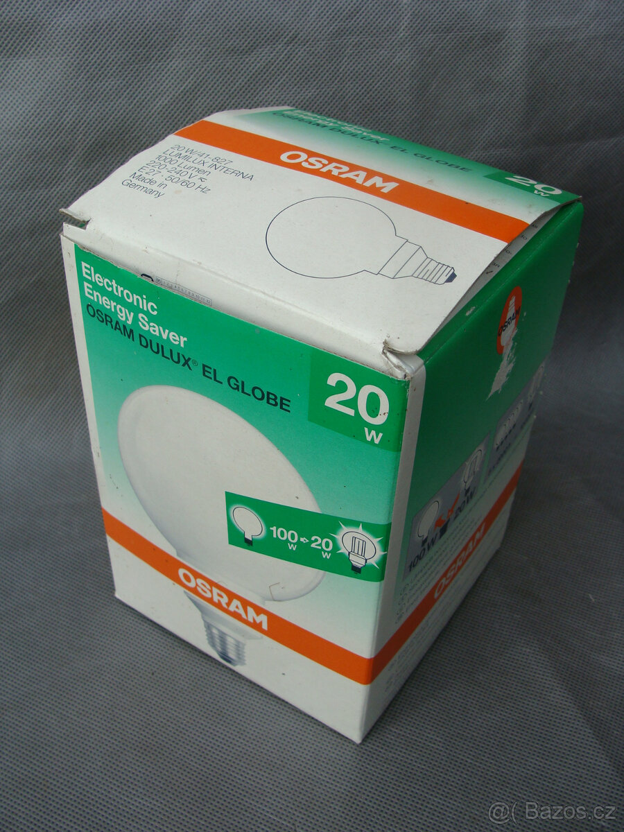 Velká úsporná žárovka OSRAM E27 - 3