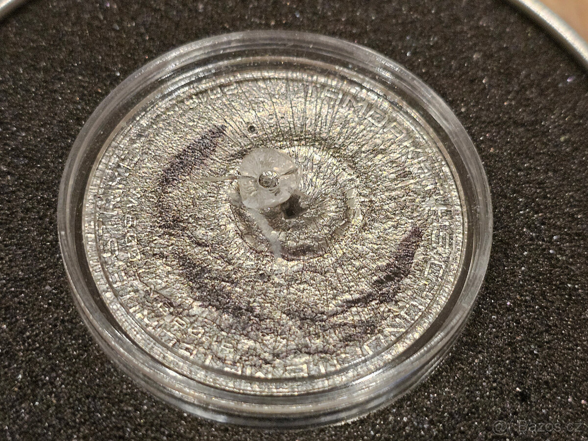 Stříbrná mince s meteoritem Tamdakht - 3