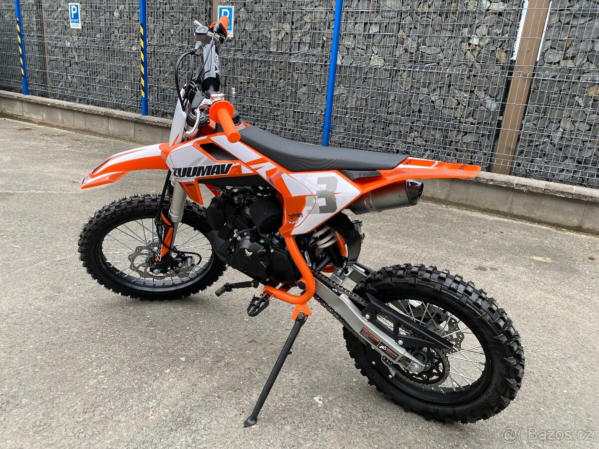 Pitbike Zuumav S3 125cc 14/12 (poloautomat) - oranžová