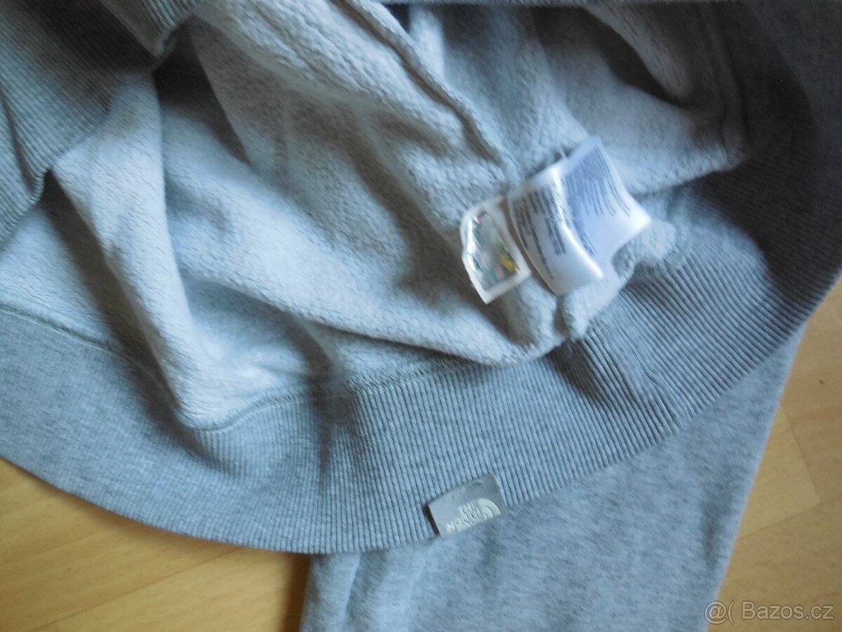 dámská The North Face sv.šedá mikina,kapuce nápis 40/M - 3