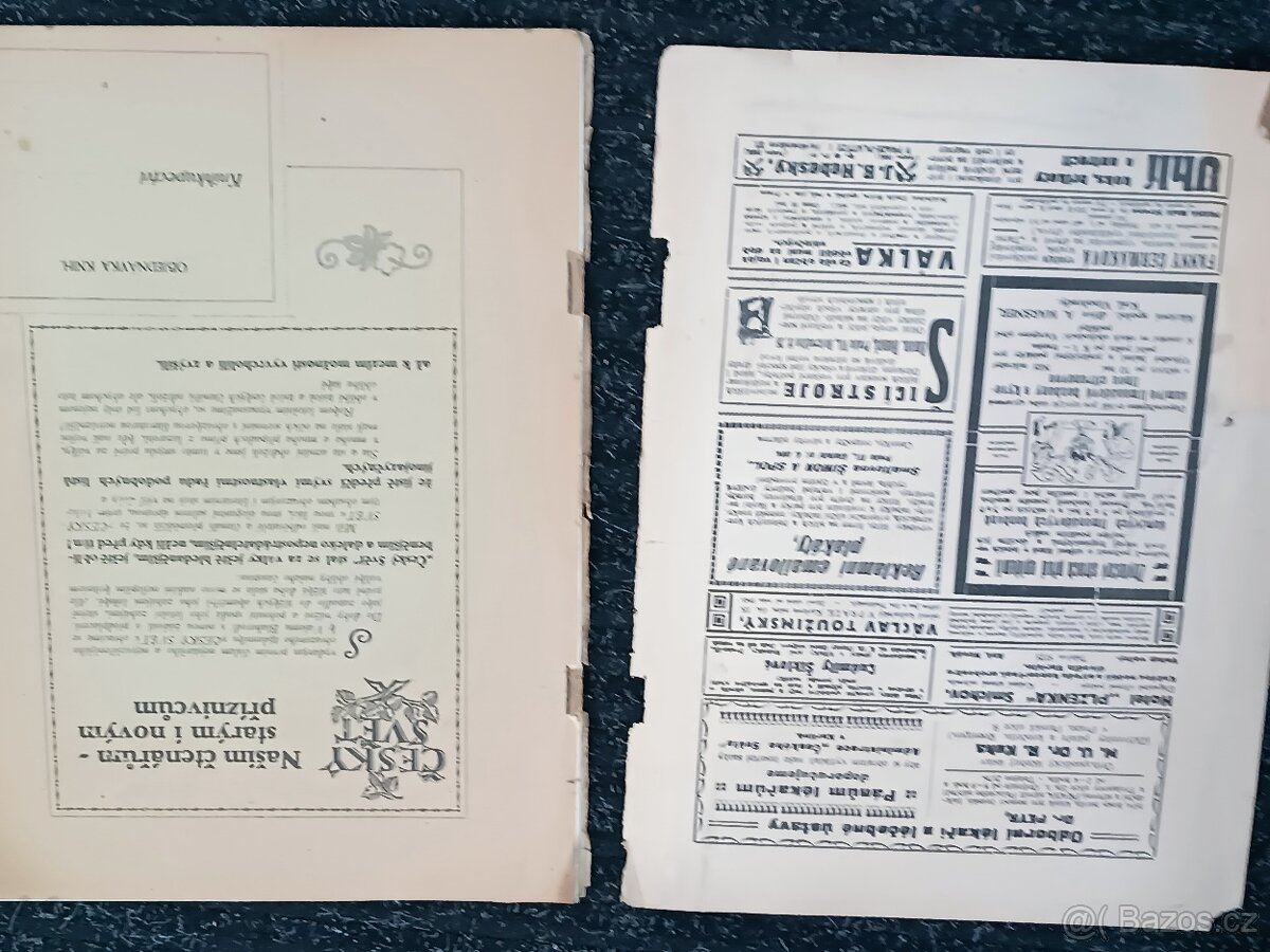 2. Staré časopisy Český svět, r. 1915, 1916 ročník XII - 3