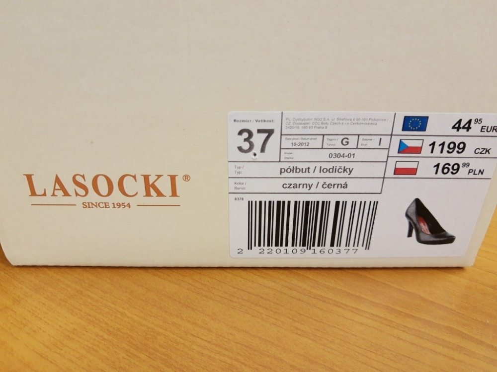 černé lodičky na podpatku vel. 37 - 3