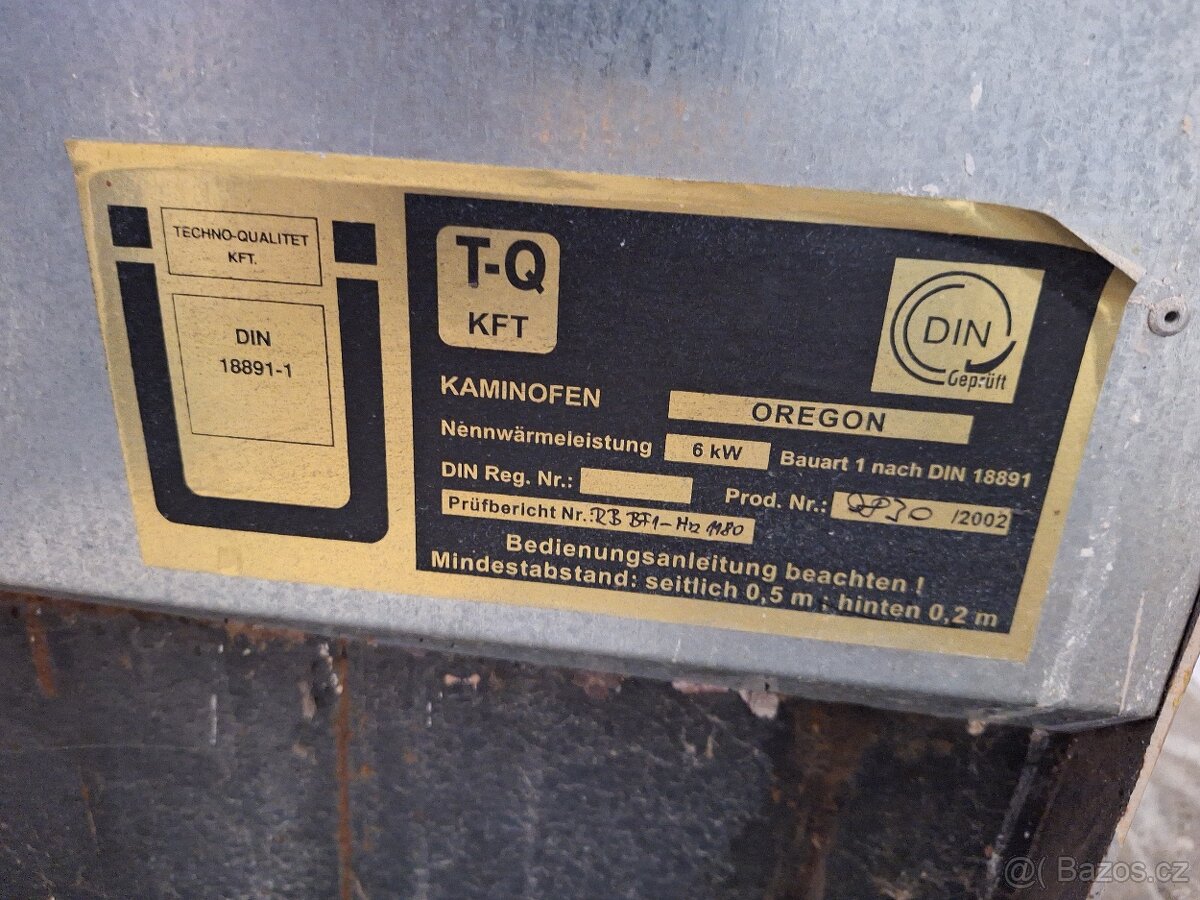 Krbová kamna 6kw Kaminofen - 3